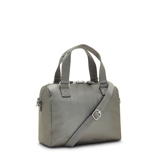 Kipling Zeva Metallic Handbag Handbag Moon Grey Metallic | AU 1290IL